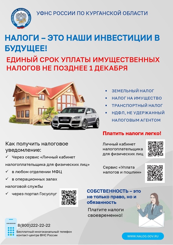 Налоги - это наши инвестиции в будущее.